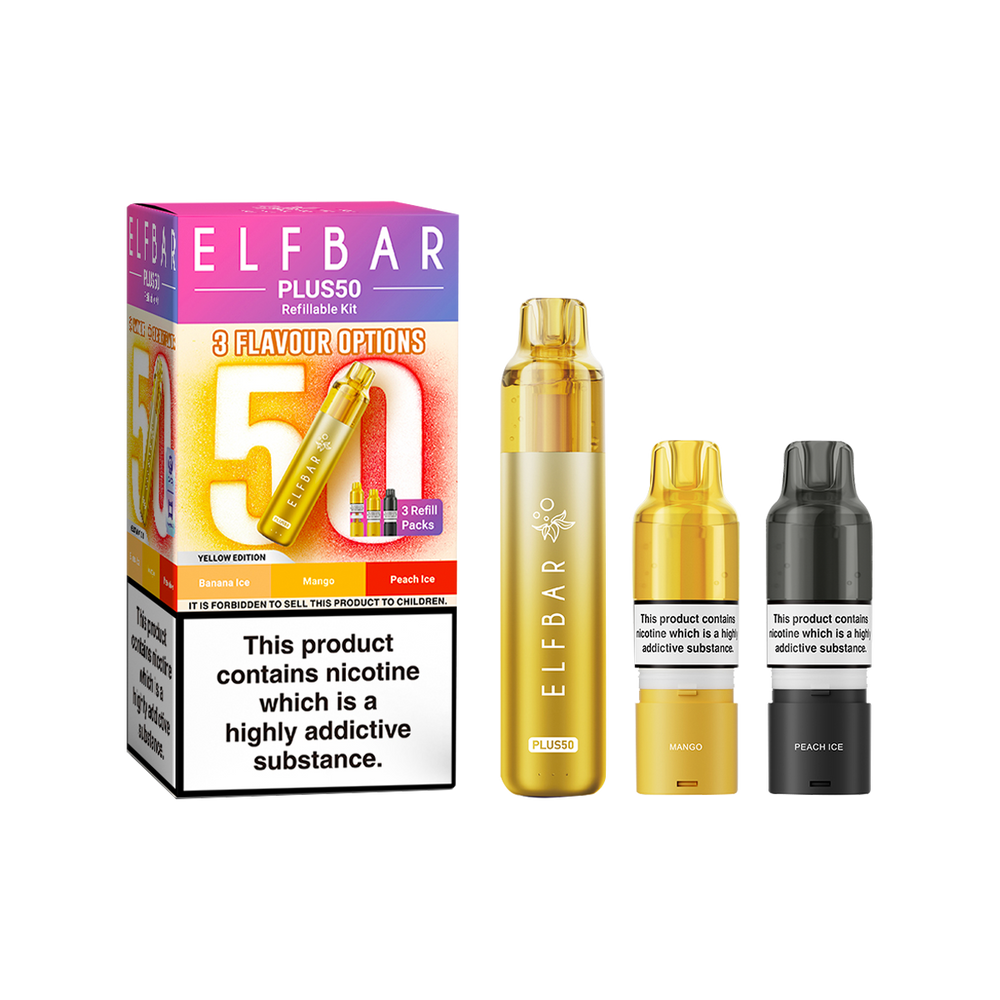 ElfBar Plus 50 Kit | Prefilled Pod Kit | MTL Vape Kit Ecigwizard ElfBar Plus 50 Kit | Prefilled Pod Kit | MTL Vape Kit Ecigwizard