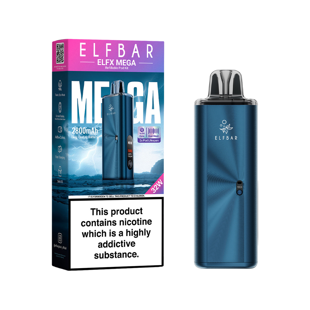 Elfbar ELFX Mega Kit | Refillable Pod Kit Ecigwizard Elfbar ELFX Mega Kit | Refillable Pod Kit Ecigwizard