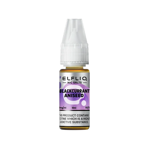 elfliq by elfbar nic salts 10ml blackcurrant aniseed