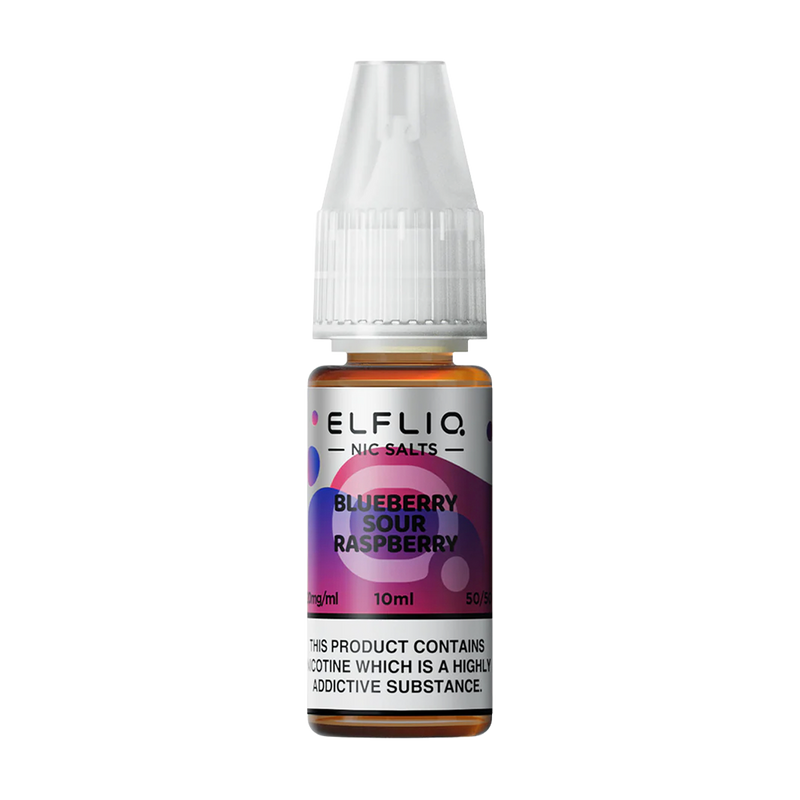 elfliq by elfbar nic salts 10ml blueberry sour raspberry