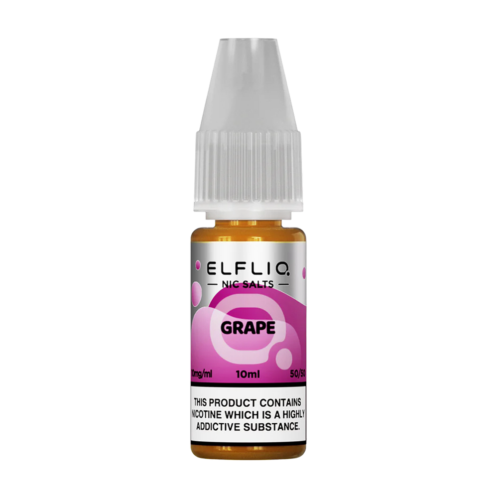 elfliq by elfbar nic salts 10ml grape