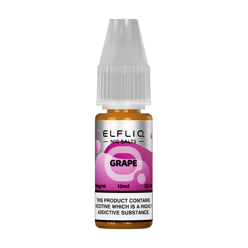 elfliq by elfbar nic salts 10ml grape
