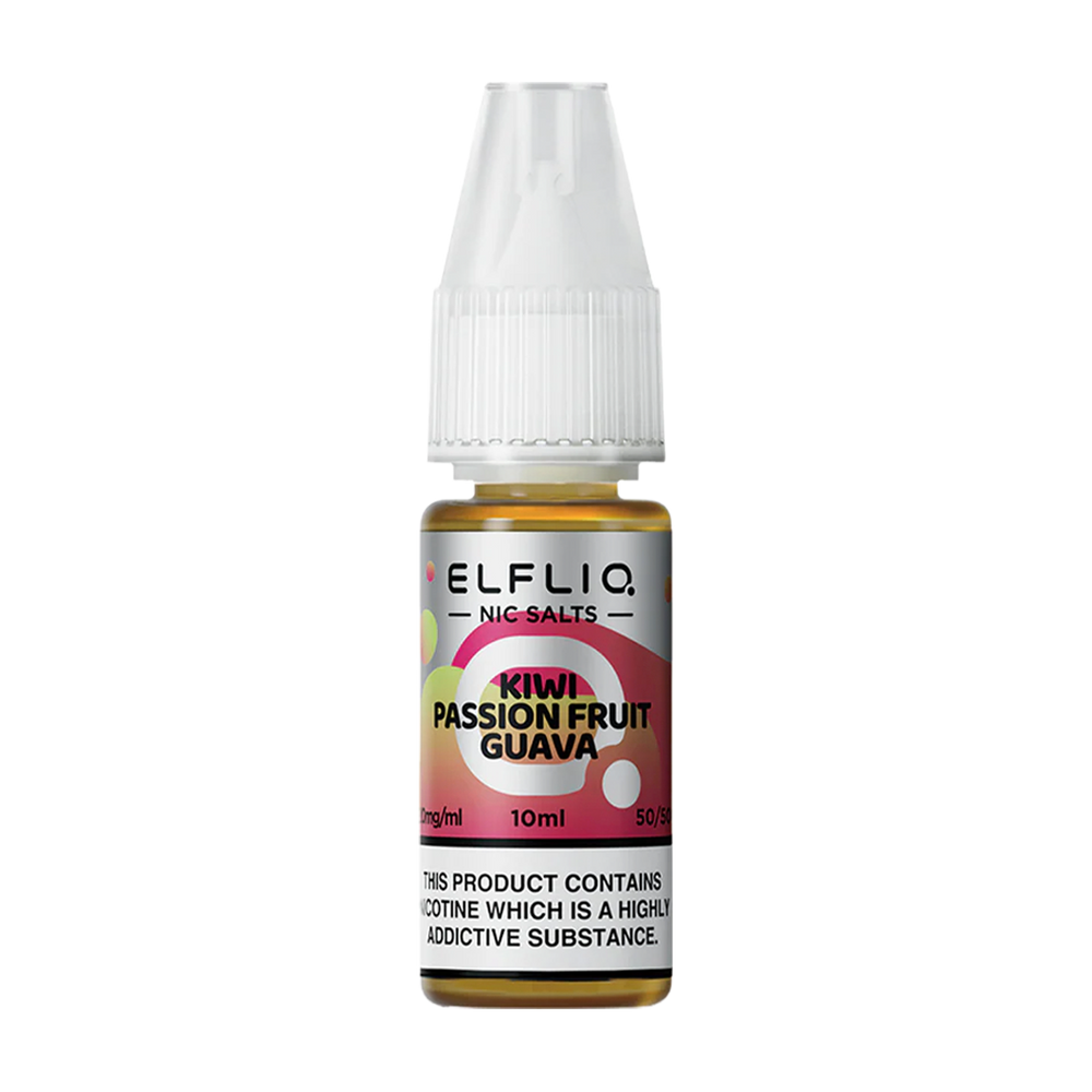 elfliq by elfbar nic salts 10ml kiwi passion fruit guava