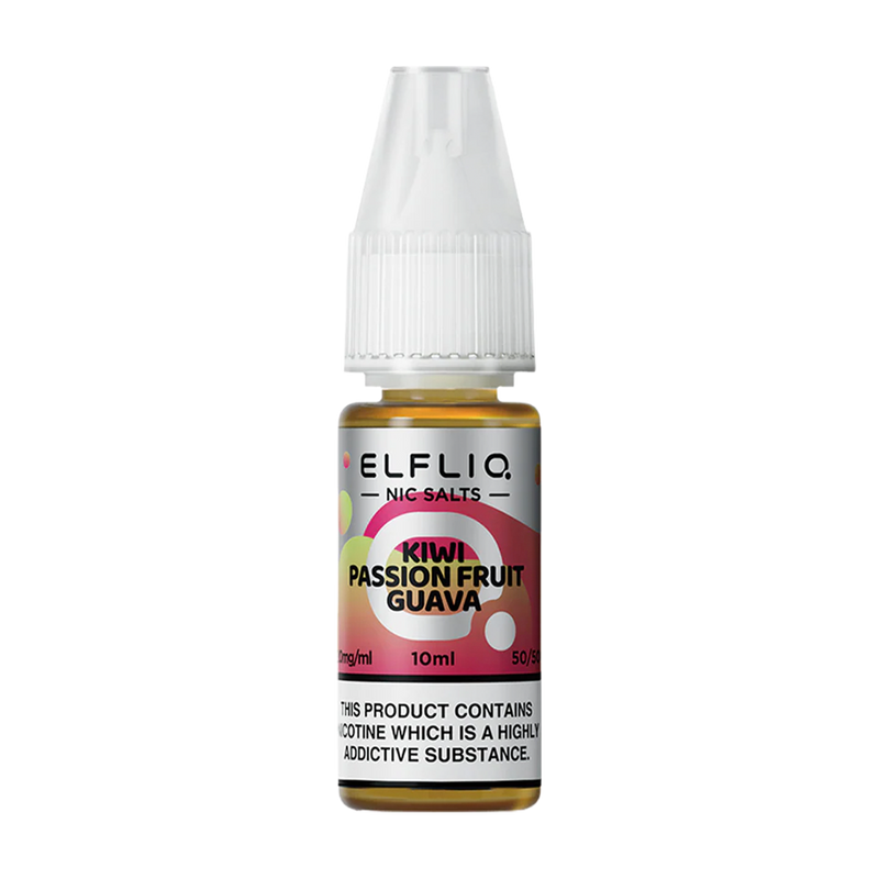 elfliq by elfbar nic salts 10ml kiwi passion fruit guava