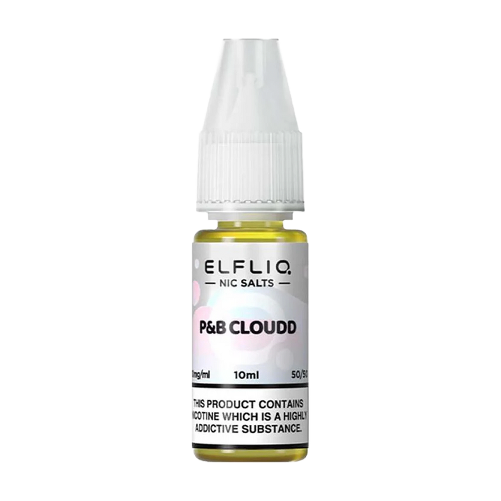 elfliq by elfbar nic salts 10ml p and b cloud