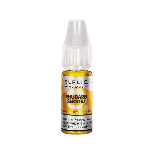 elfliq by elfbar nic salts 10ml rhubarb snoow