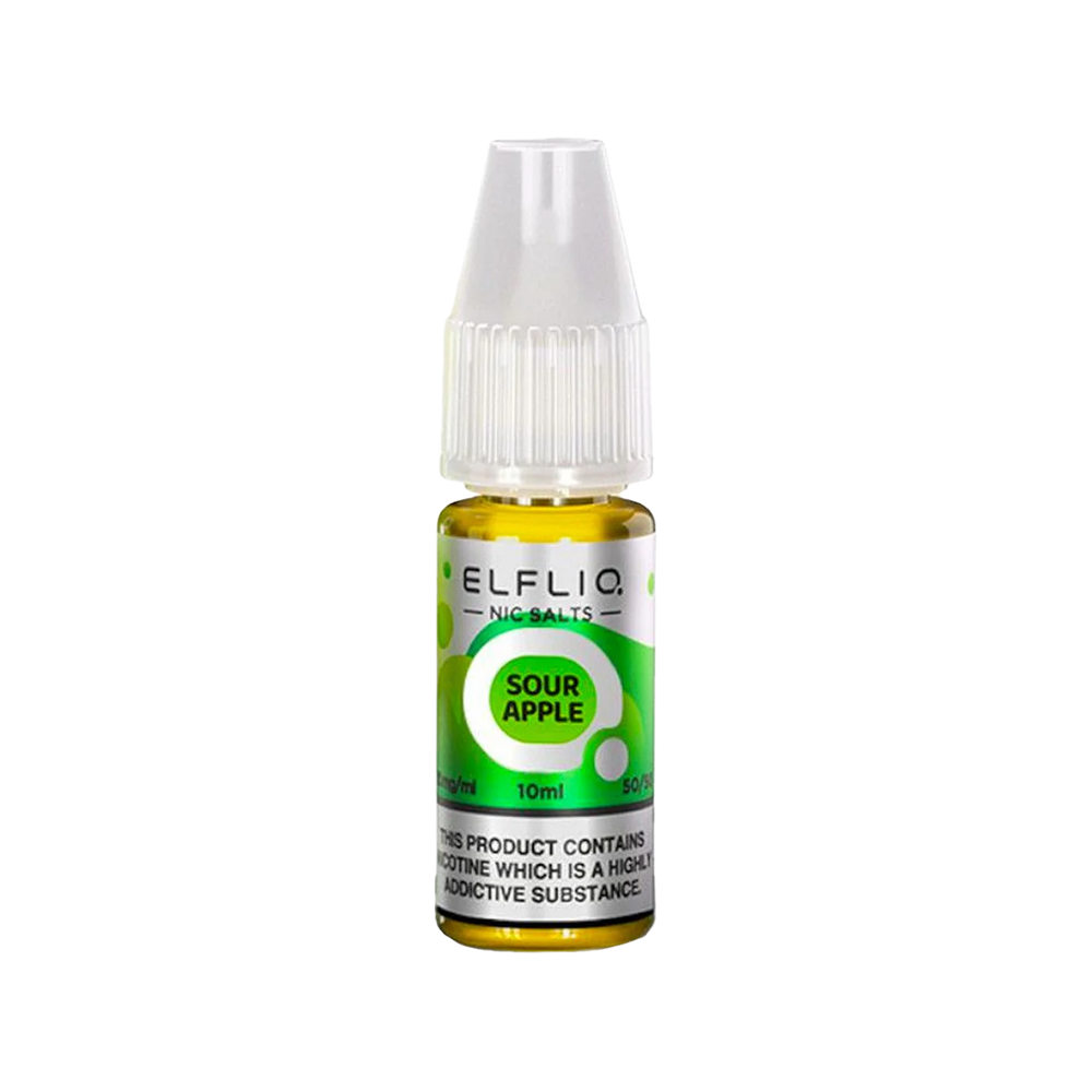 elfliq by elfbar nic salts 10ml sour apple