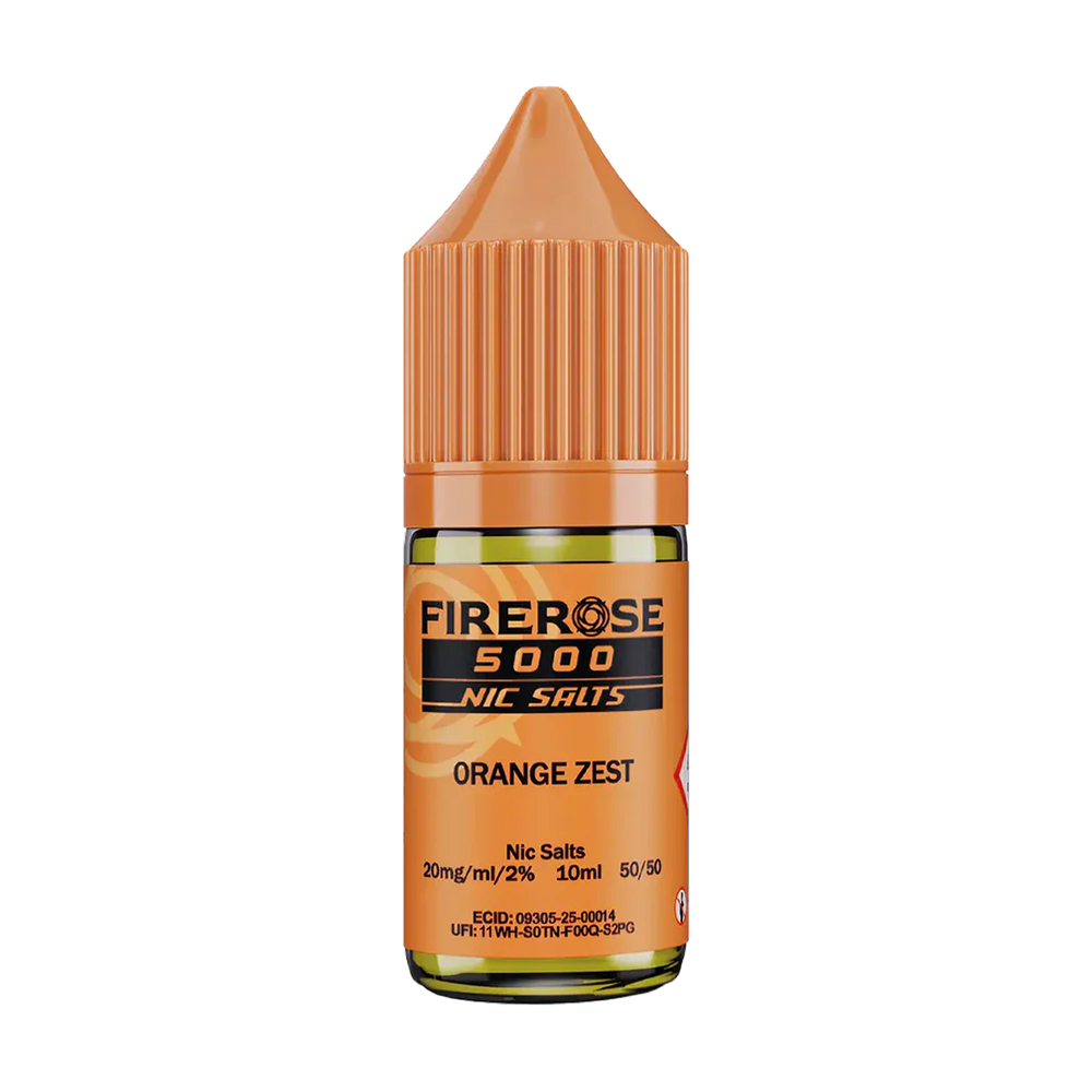 elux fire rose 5000 nic salt eliquid orange zest