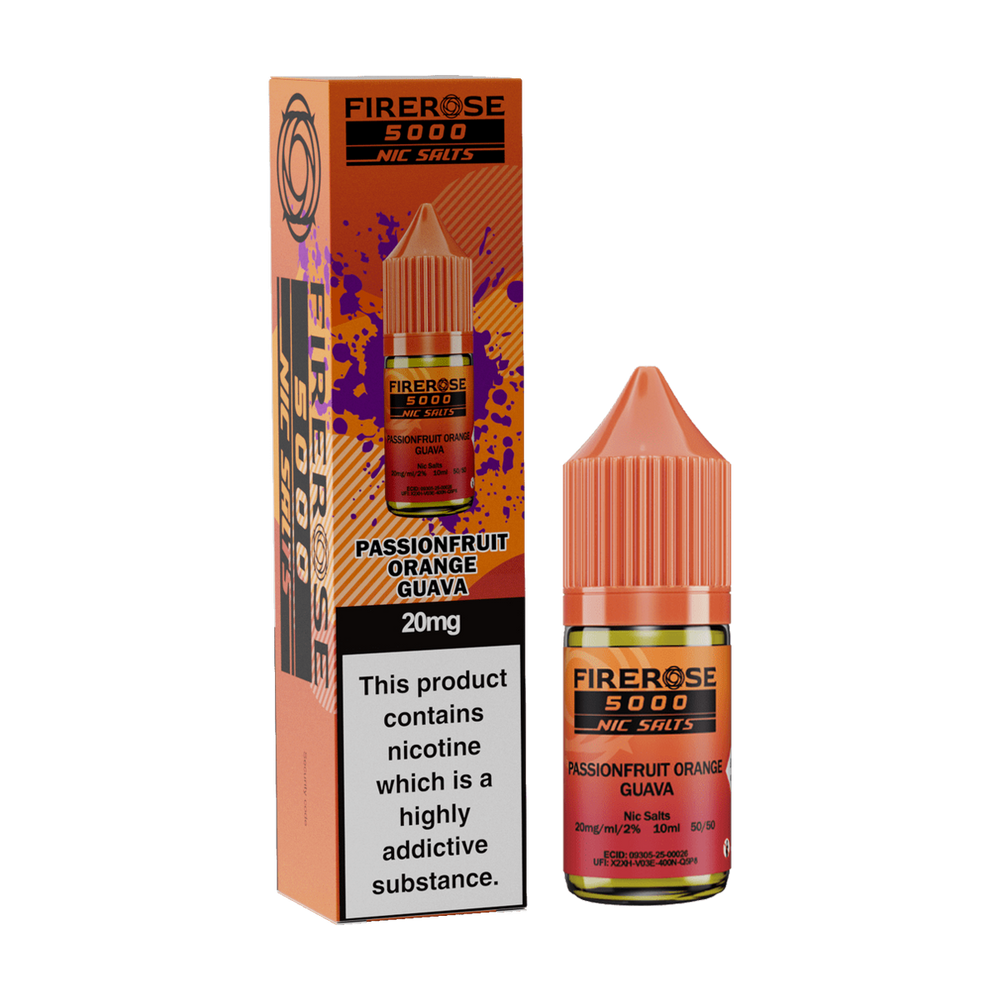 elux firerose 5000 nic salt passionfruit orange guava