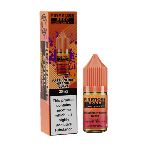 elux firerose 5000 nic salt passionfruit orange guava