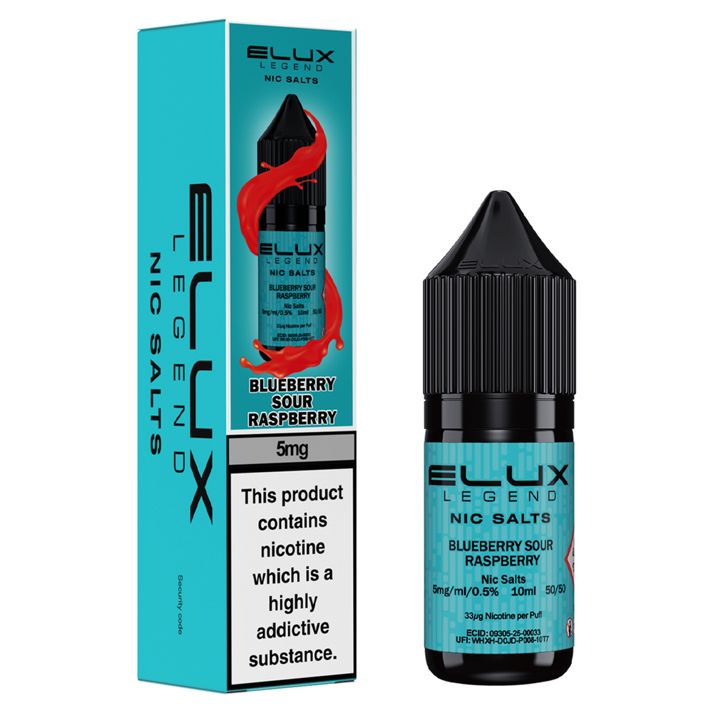 Blueberry Sour Raspberry Nic Salt by Elux 10ml