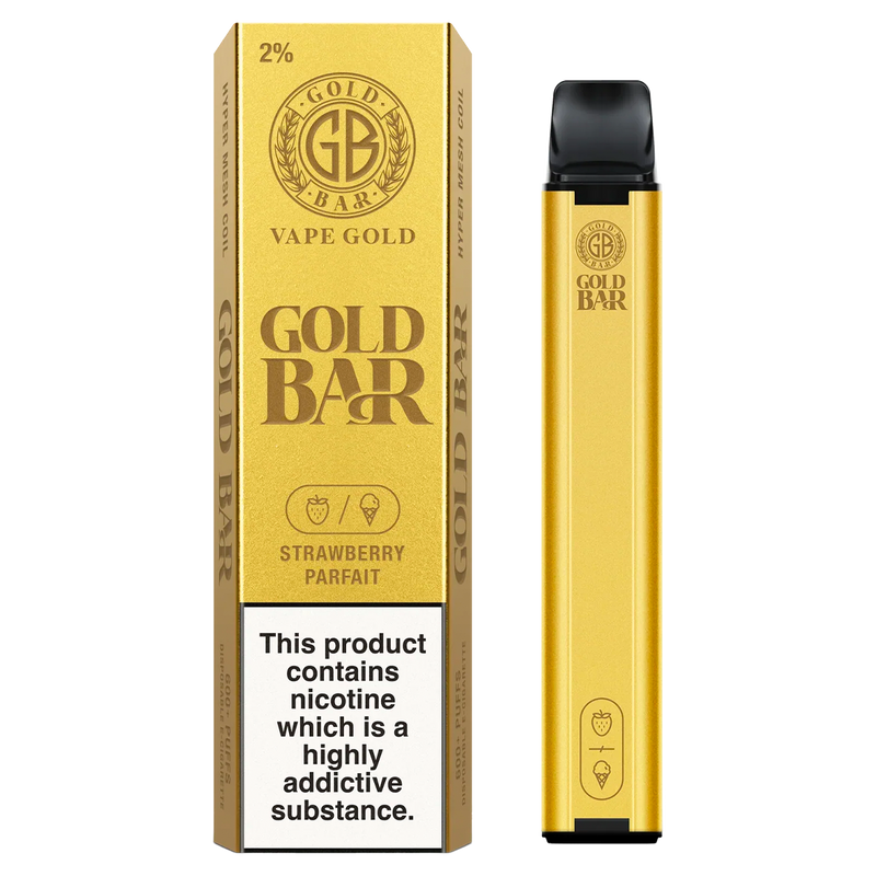 Strawberry Parfait Gold Bar 600 Disposable Vape