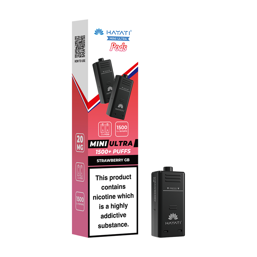 Strawberry GB Hayati Mini Ultra Refill Pack Ecigwizard Strawberry GB Hayati Mini Ultra Refill Pack Ecigwizard
