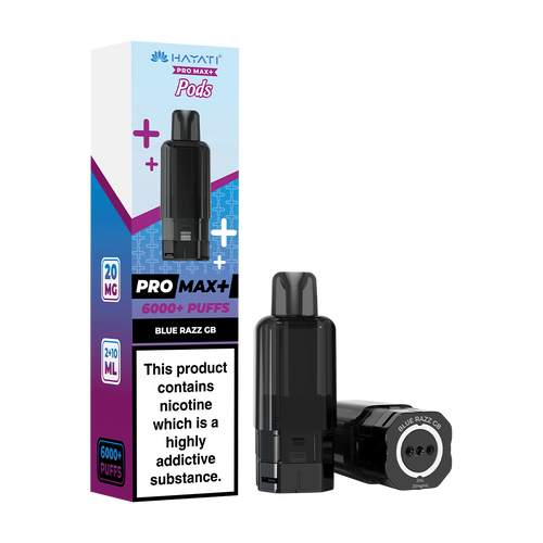 hayati pro max plus pods blue razz gb