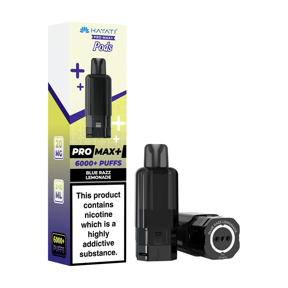 Blue Razz Lemonade Hayati Pro Max+ Refill Pack | 2ml Pods Ecigwizard Blue Razz Lemonade Hayati Pro Max+ Refill Pack | 2ml Pods Ecigwizard