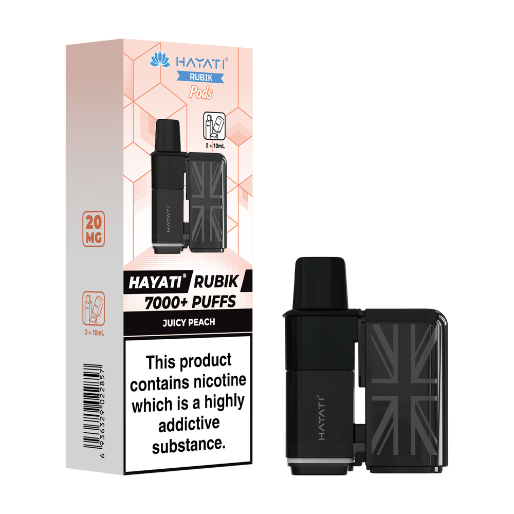 hayati rubik 7000 refill pods juicy peach