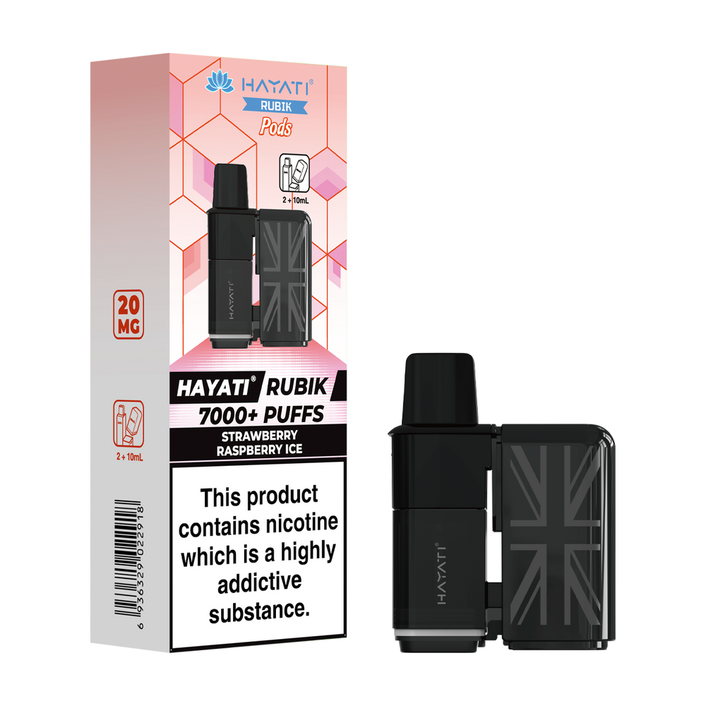 hayati rubik 7000 refill pods strawberry raspberry ice