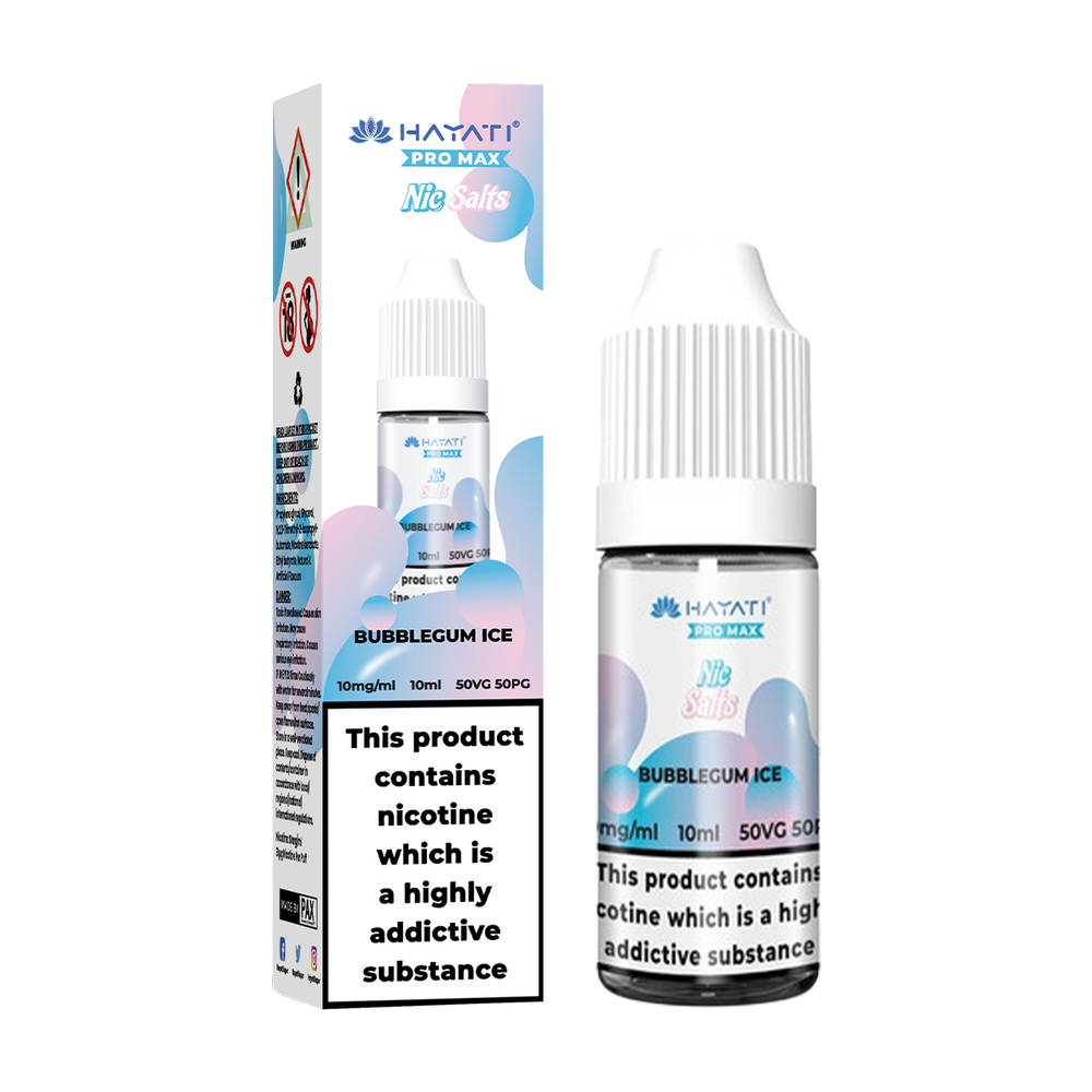 hayati pro max nic salts bubblegum ice