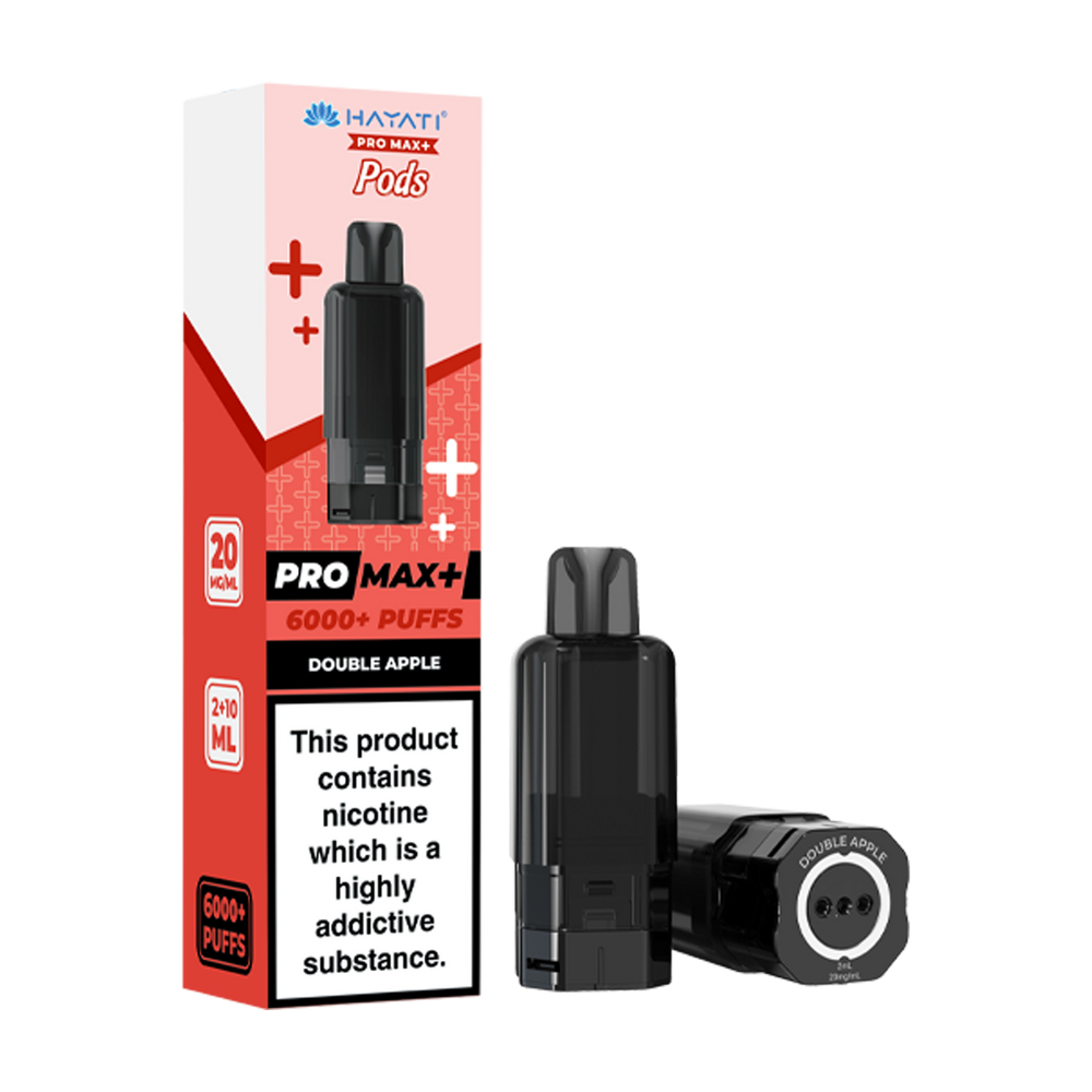 Double Apple Hayati Pro Max+ Refill Pack | 6000 Puffs Ecigwizard Double Apple Hayati Pro Max+ Refill Pack | 6000 Puffs Ecigwizard
