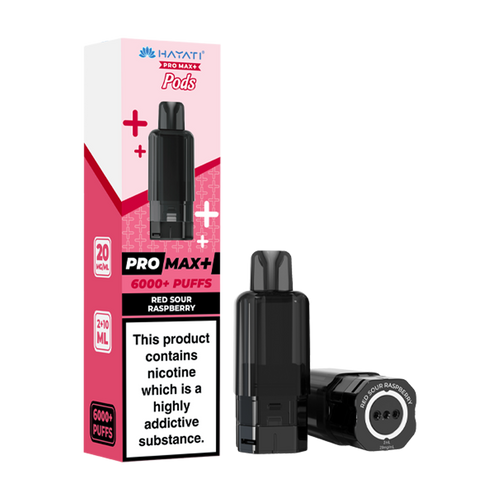 hayati pro max plus pods red sour raspberry