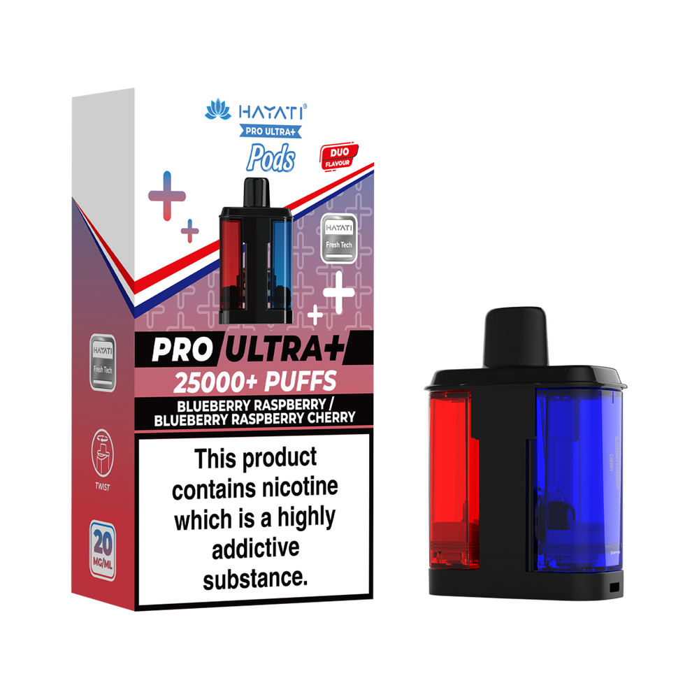 hayati pro ultra plus pods blueberry raspberry blueberry raspberry cherry