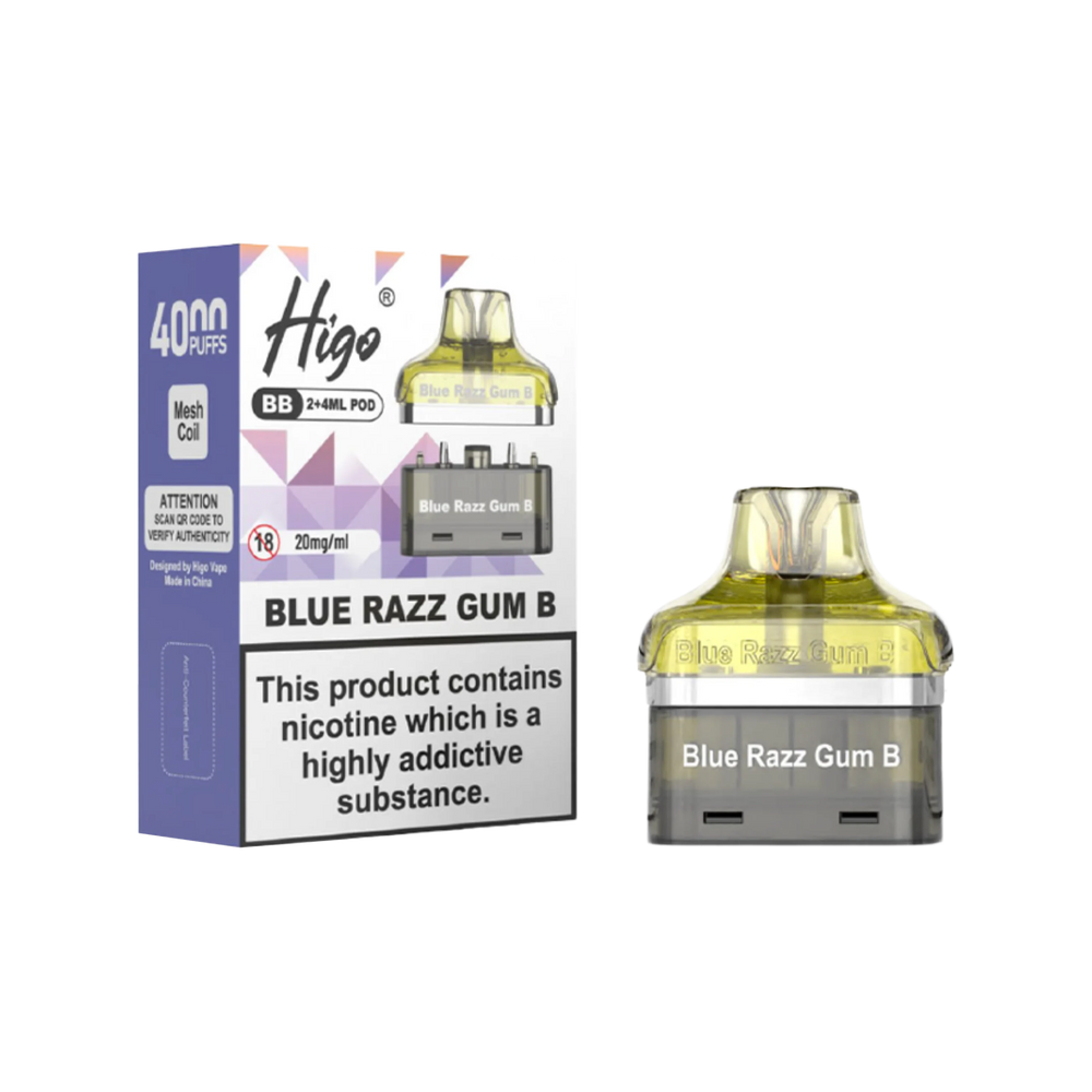 Higo BB 4000 Refill Pack | Prefilled Pods Ecigwizard Higo BB 4000 Refill Pack | Prefilled Pods Ecigwizard