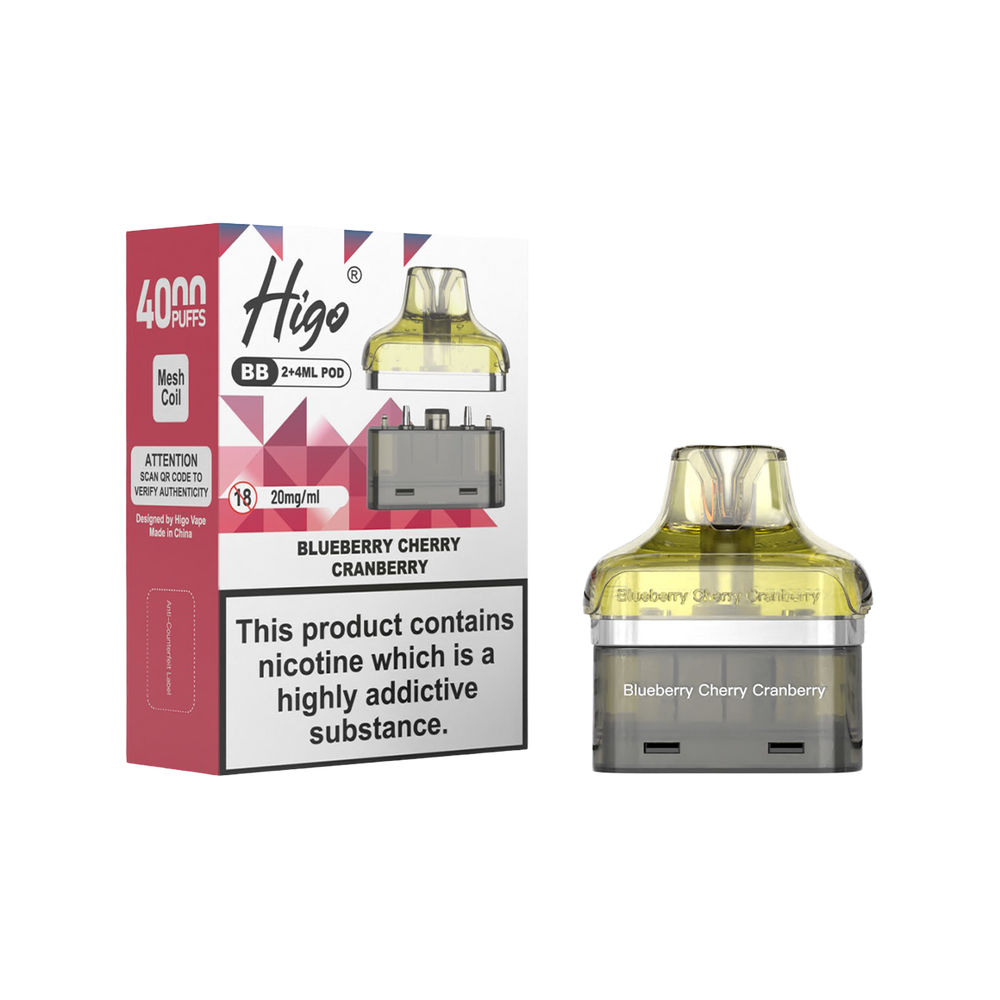 Higo BB 4000 Refill Pack | Prefilled Pods Ecigwizard Higo BB 4000 Refill Pack | Prefilled Pods Ecigwizard