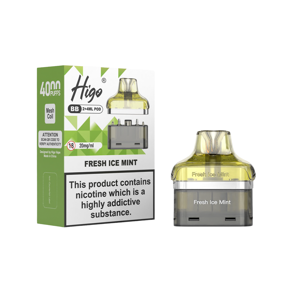 Higo BB 4000 Refill Pack | Prefilled Pods Ecigwizard Higo BB 4000 Refill Pack | Prefilled Pods Ecigwizard