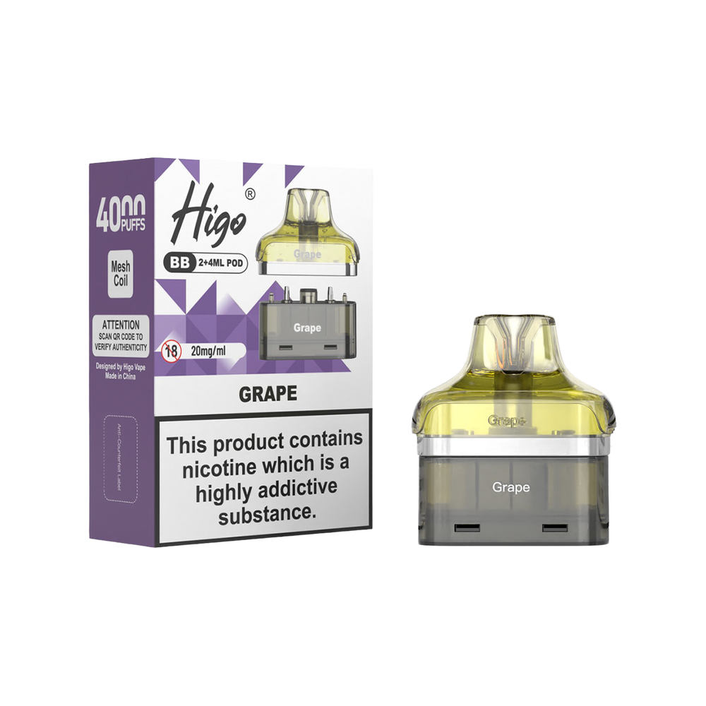 Higo BB 4000 Refill Pack | Prefilled Pods Ecigwizard Higo BB 4000 Refill Pack | Prefilled Pods Ecigwizard
