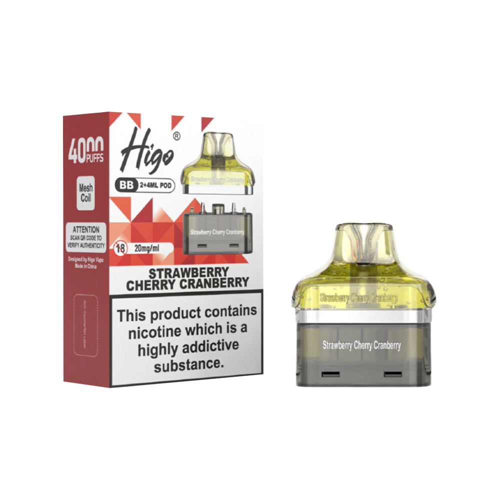 Higo BB 4000 Refill Pack strawberry cherry cranberry