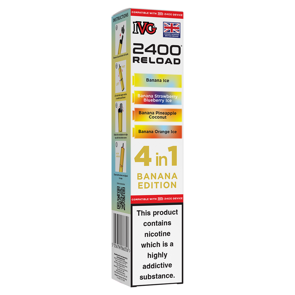 Banana Edition IVG 2400 Refill Pods Ecigwizard Banana Edition IVG 2400 Refill Pods Ecigwizard