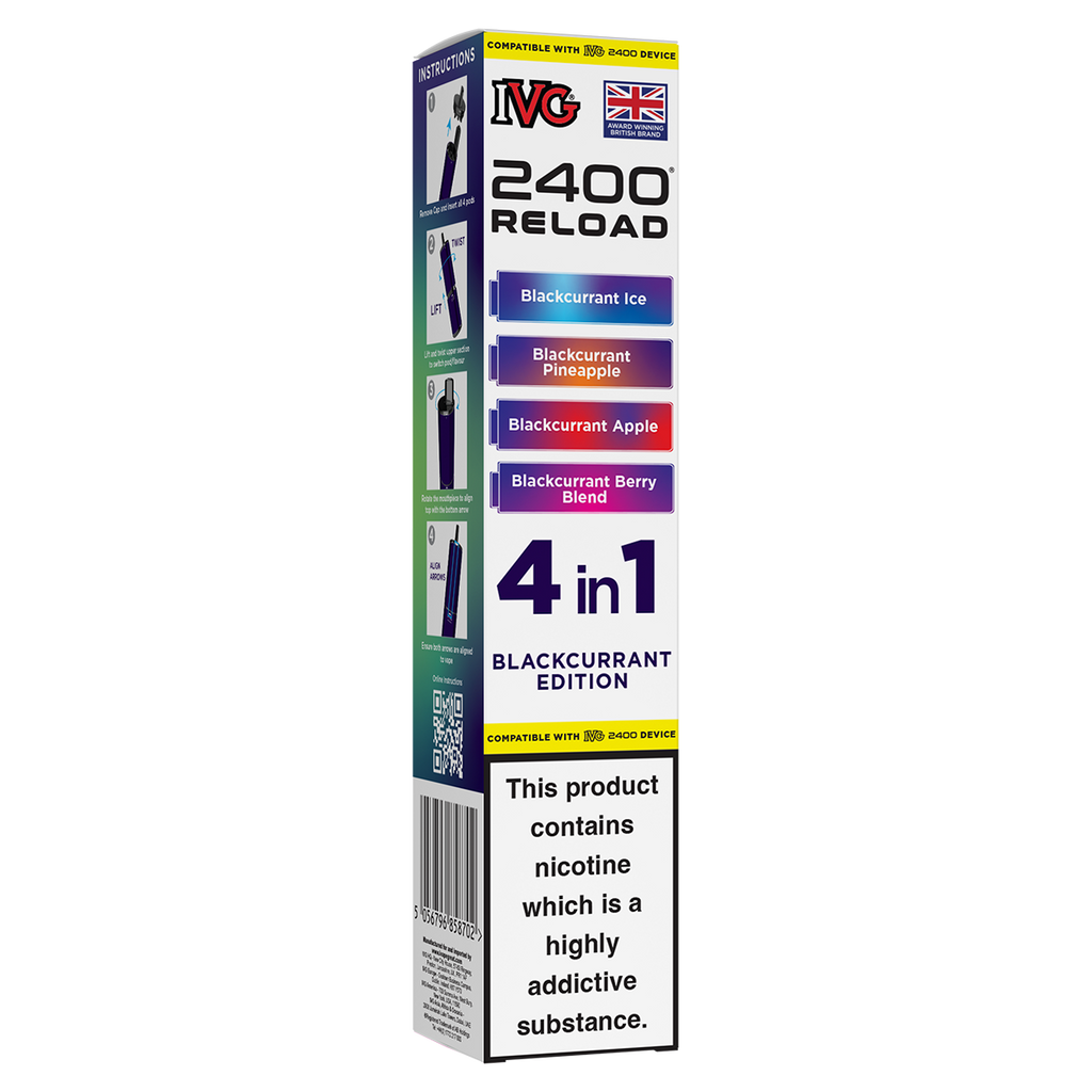 Blackcurrant Edition IVG 2400 Refill Pods – Ecigwizard