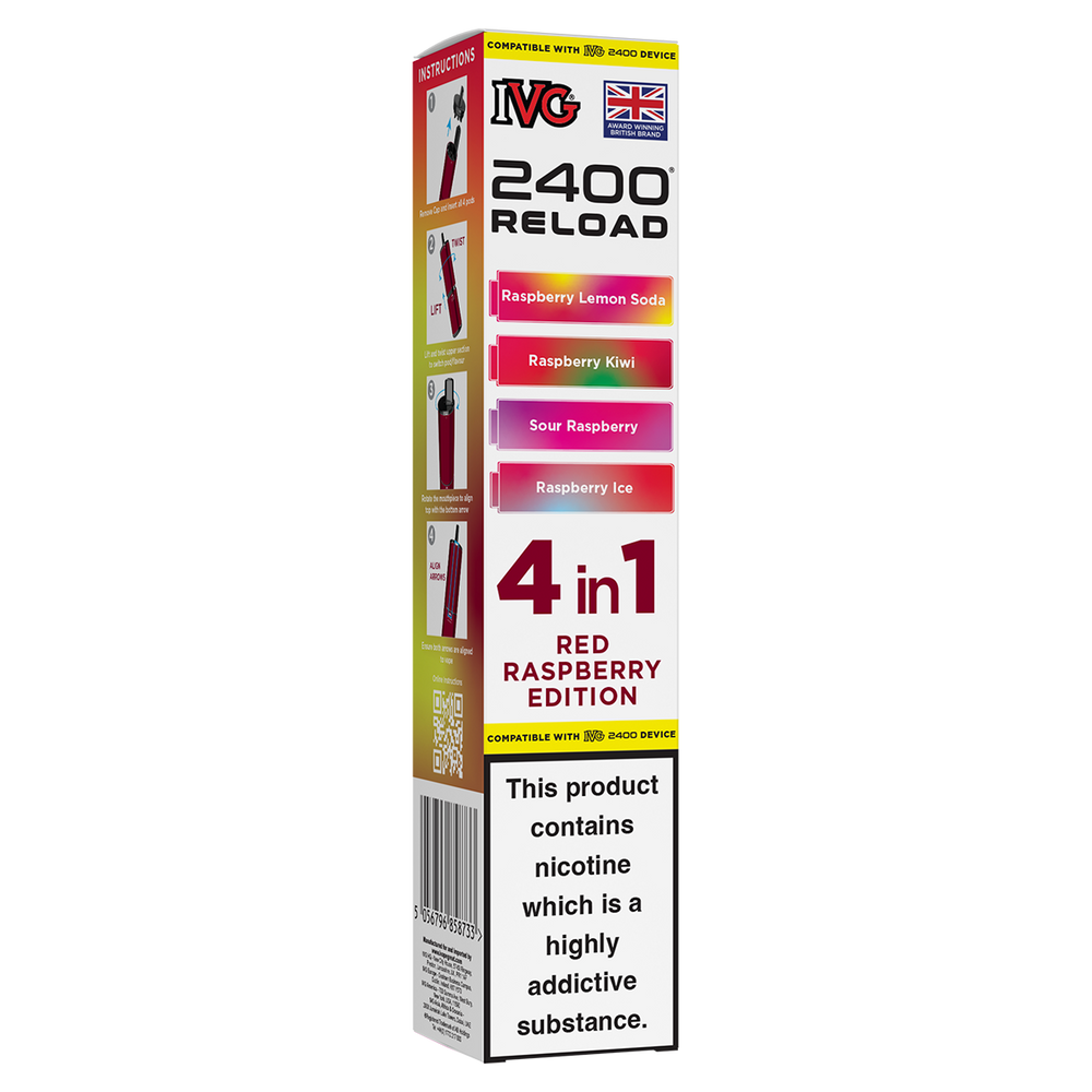Red Raspberry Edition IVG 2400 Refill Pods Ecigwizard Red Raspberry Edition IVG 2400 Refill Pods Ecigwizard