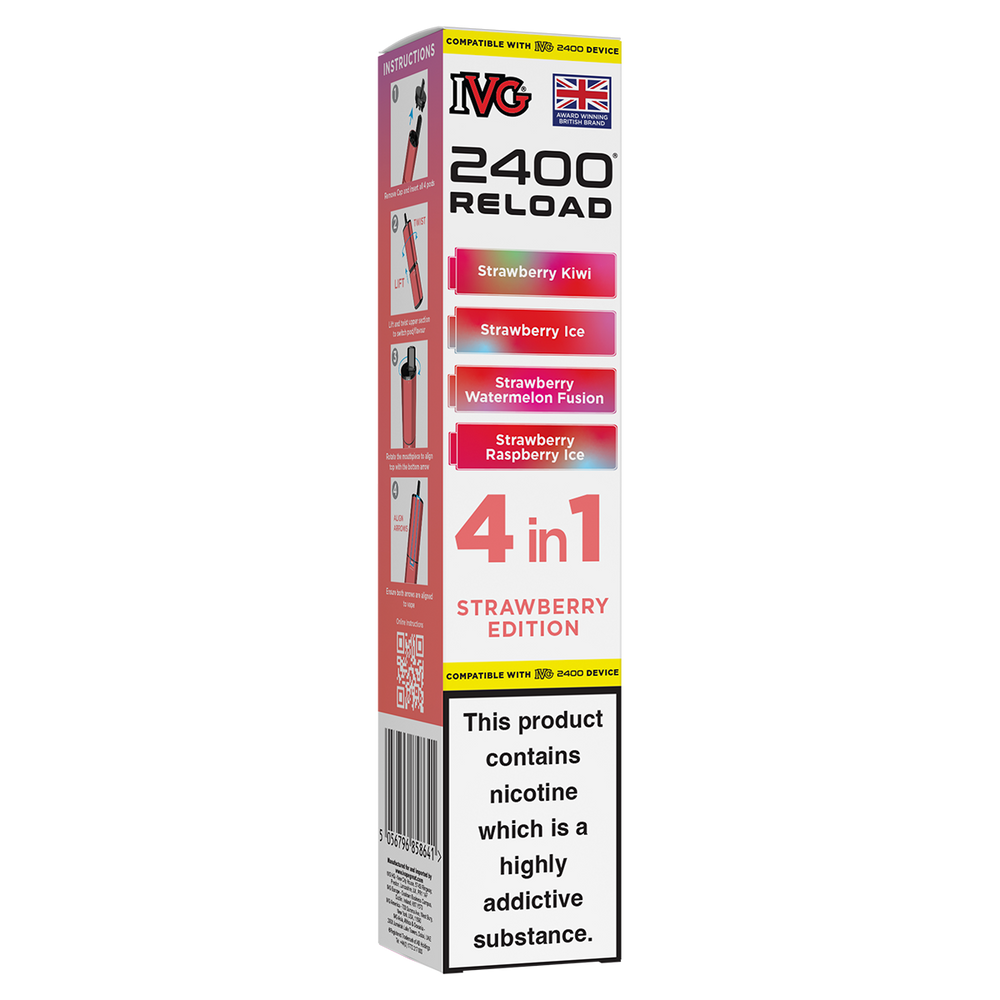 Strawberry Edition IVG 2400 Refill Pods Ecigwizard Strawberry Edition IVG 2400 Refill Pods Ecigwizard