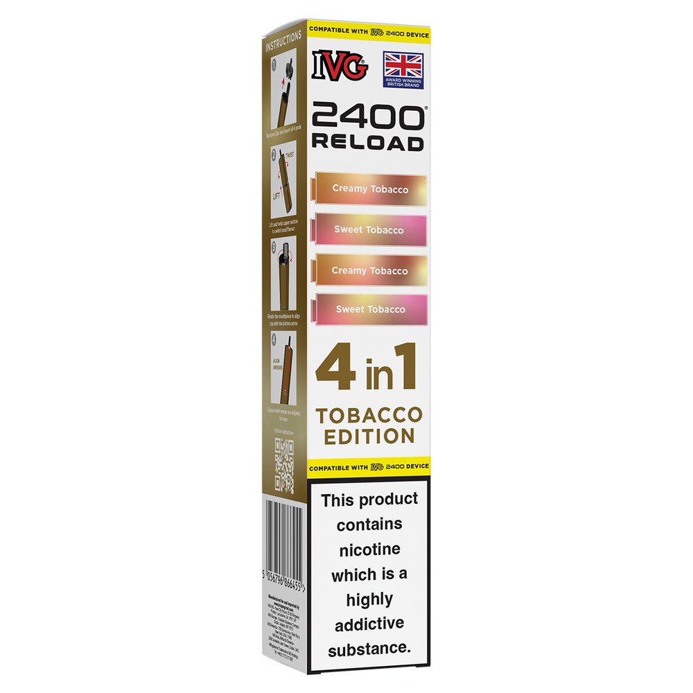 Tobacco Edition IVG 2400 Refill Pods Ecigwizard Tobacco Edition IVG 2400 Refill Pods Ecigwizard