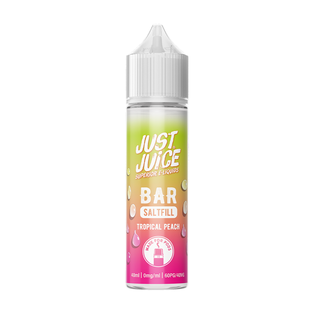 just juice bar tropical peach saltfill 40ml