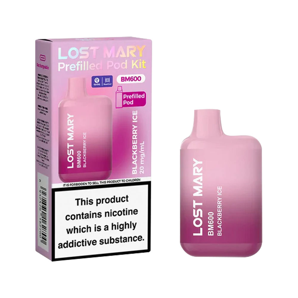 Lost Mary BM600 Prefilled Pod Kit | Rechargeable & Eco-Friendly Ecigwizard Lost Mary BM600 Prefilled Pod Kit | Rechargeable & Eco-Friendly Ecigwizard