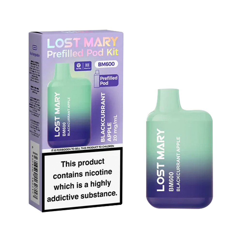 Lost Mary BM600 Prefilled Pod Kit | Rechargeable & Eco-Friendly Ecigwizard Lost Mary BM600 Prefilled Pod Kit | Rechargeable & Eco-Friendly Ecigwizard