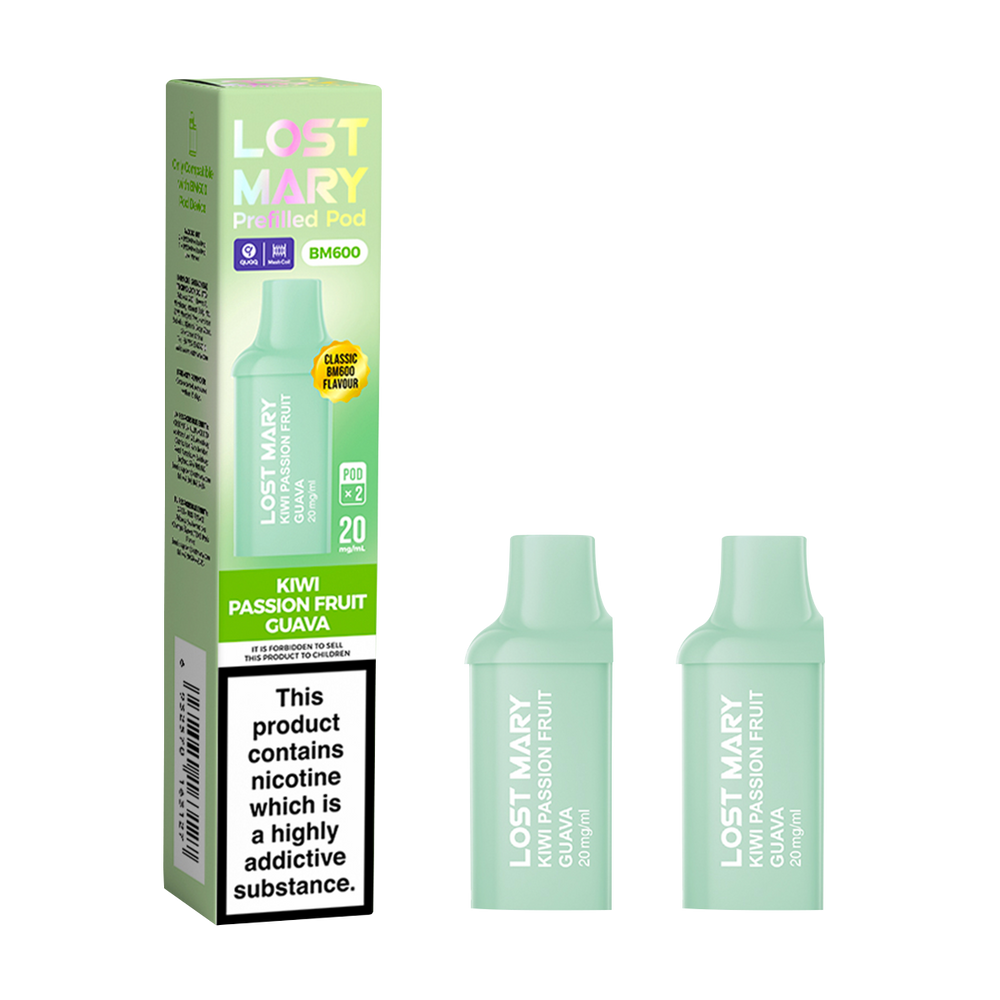 lost mary bm600 pods kiwi passion fruit guava
