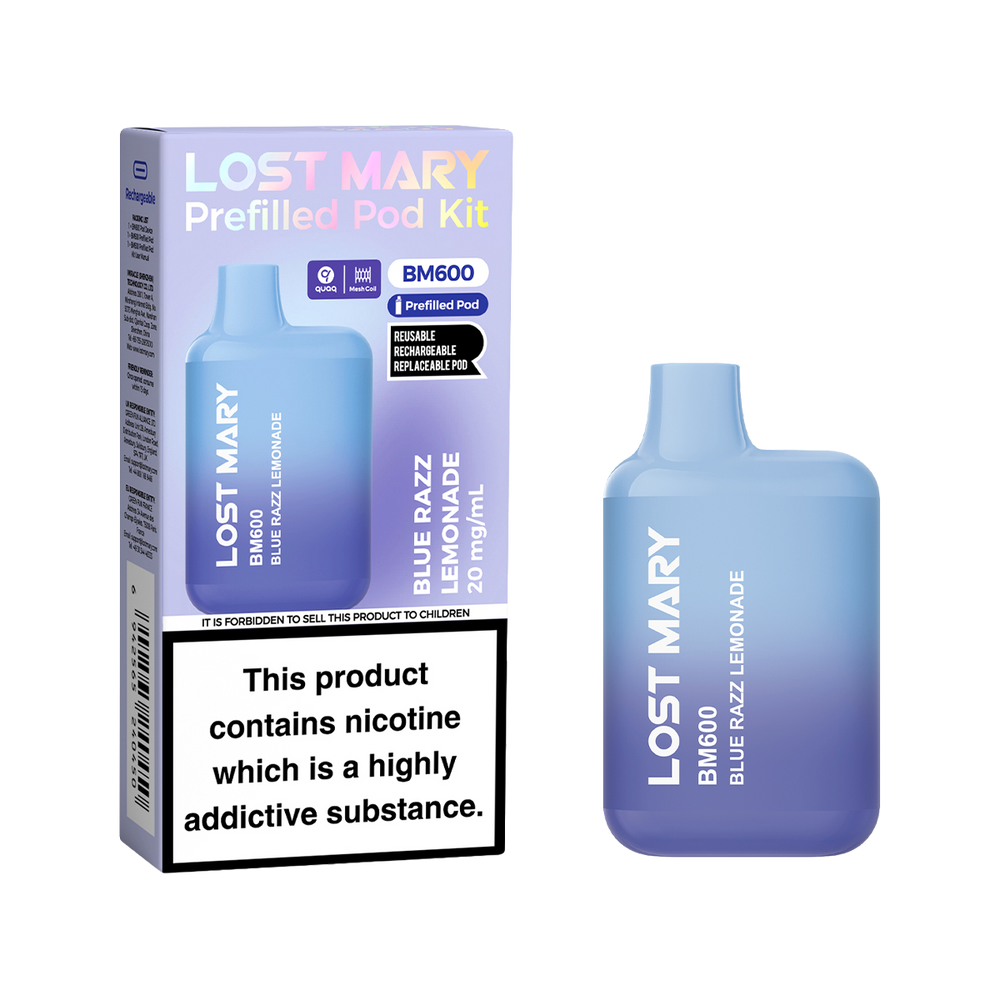 Lost Mary BM600 Prefilled Pod Kit | Rechargeable & Eco-Friendly Ecigwizard Lost Mary BM600 Prefilled Pod Kit | Rechargeable & Eco-Friendly Ecigwizard