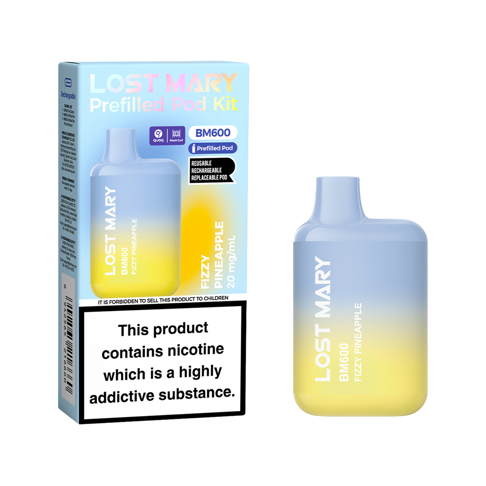Lost Mary BM600 Prefilled Pod Kit | Rechargeable & Eco-Friendly Ecigwizard Lost Mary BM600 Prefilled Pod Kit | Rechargeable & Eco-Friendly Ecigwizard