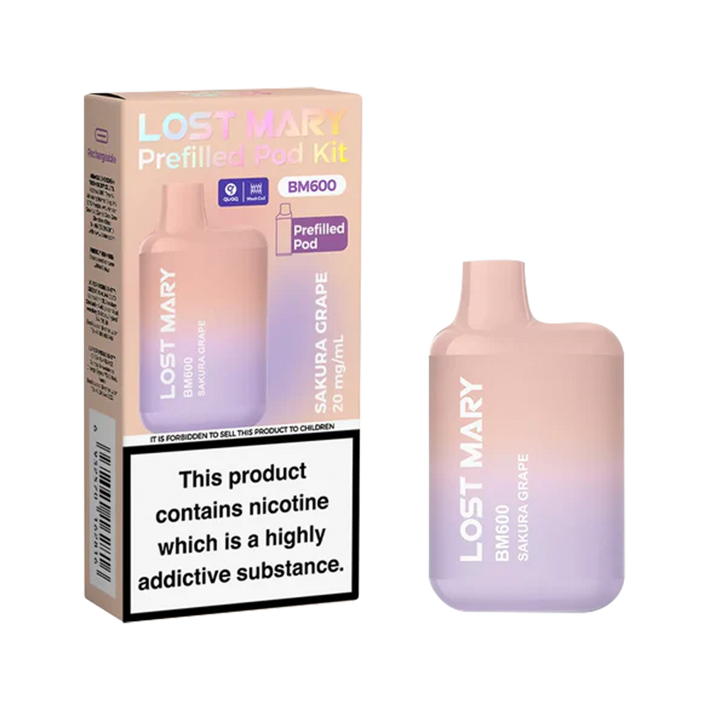 Lost Mary BM600 Prefilled Pod Kit | Rechargeable & Eco-Friendly Ecigwizard Lost Mary BM600 Prefilled Pod Kit | Rechargeable & Eco-Friendly Ecigwizard