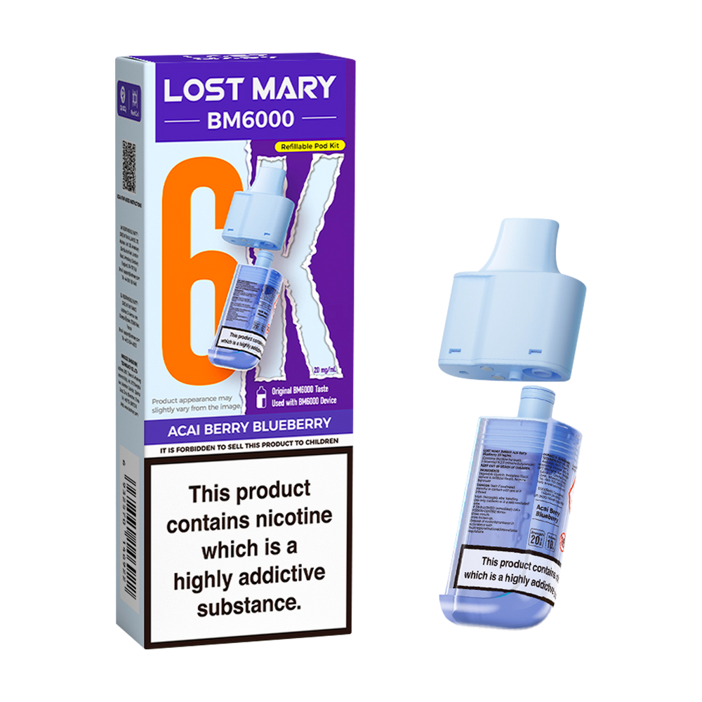 Acai Berry Blueberry Lost Mary BM6000 Refill Pack Ecigwizard Acai Berry Blueberry Lost Mary BM6000 Refill Pack Ecigwizard