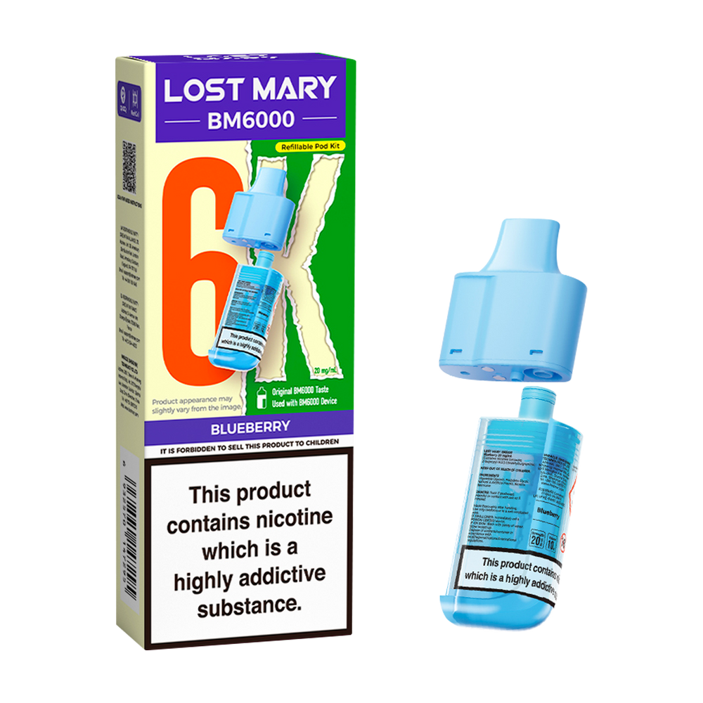 Blueberry Lost Mary BM6000 Refill Pack | Replacement Pod Ecigwizard Blueberry Lost Mary BM6000 Refill Pack | Replacement Pod Ecigwizard