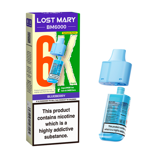 Blueberry Lost Mary BM6000 Refill Pack | Replacement Pod Ecigwizard Blueberry Lost Mary BM6000 Refill Pack | Replacement Pod Ecigwizard