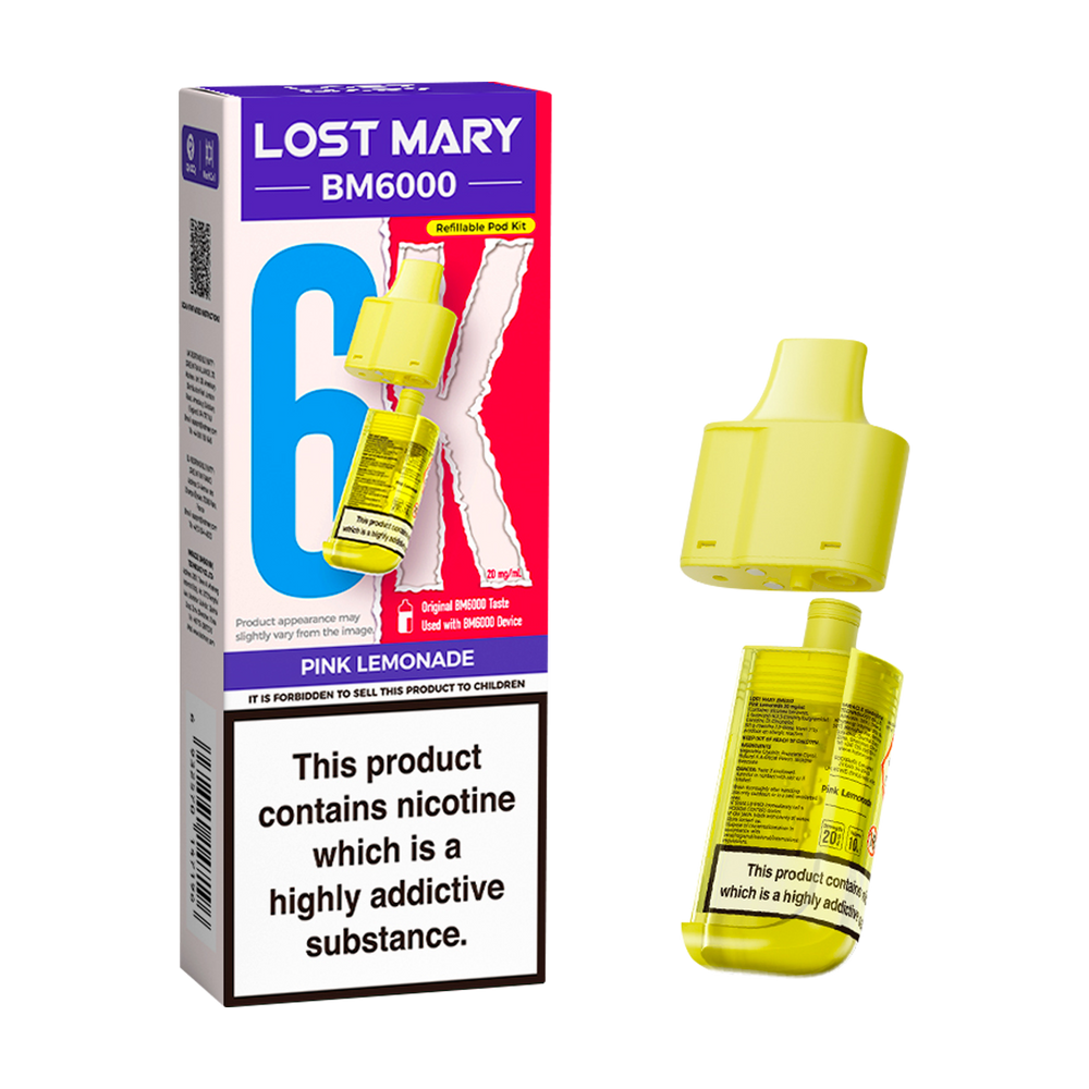 Pink Lemonade Lost Mary BM6000 Refill Pack Ecigwizard Pink Lemonade Lost Mary BM6000 Refill Pack Ecigwizard