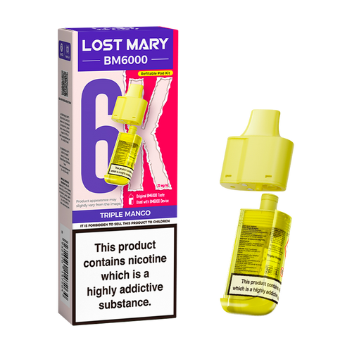 lost mary bm6000 refill pack triple mango
