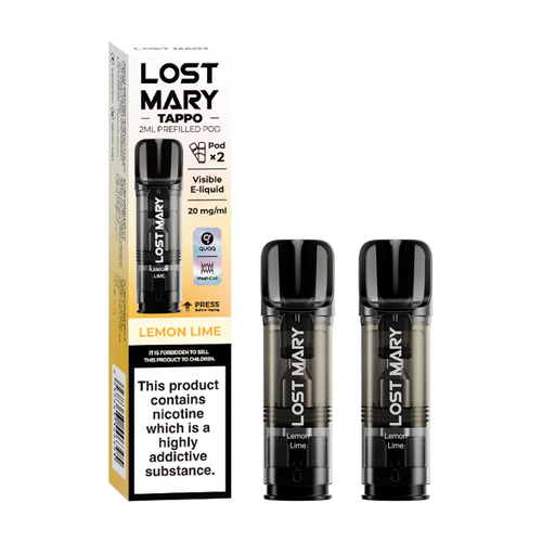 lost mary tappo pods pack of 2 lemon lime new