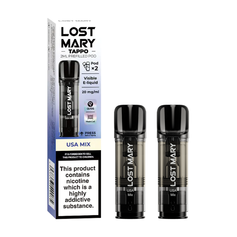 USA Mix Lost Mary Tappo Pods | Prefilled Pods Ecigwizard USA Mix Lost Mary Tappo Pods | Prefilled Pods Ecigwizard