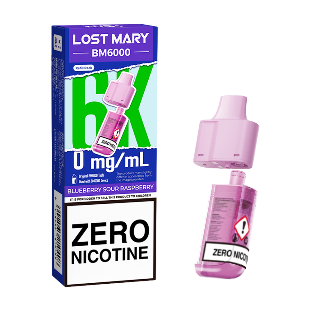 Blueberry Sour Raspberry Lost Mary BM6000 Refill Pack 0mg